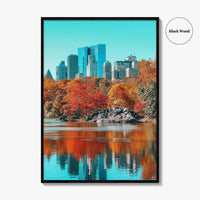 Central Park Skyline Fine Art Photo Print, NYC Reflection Poster