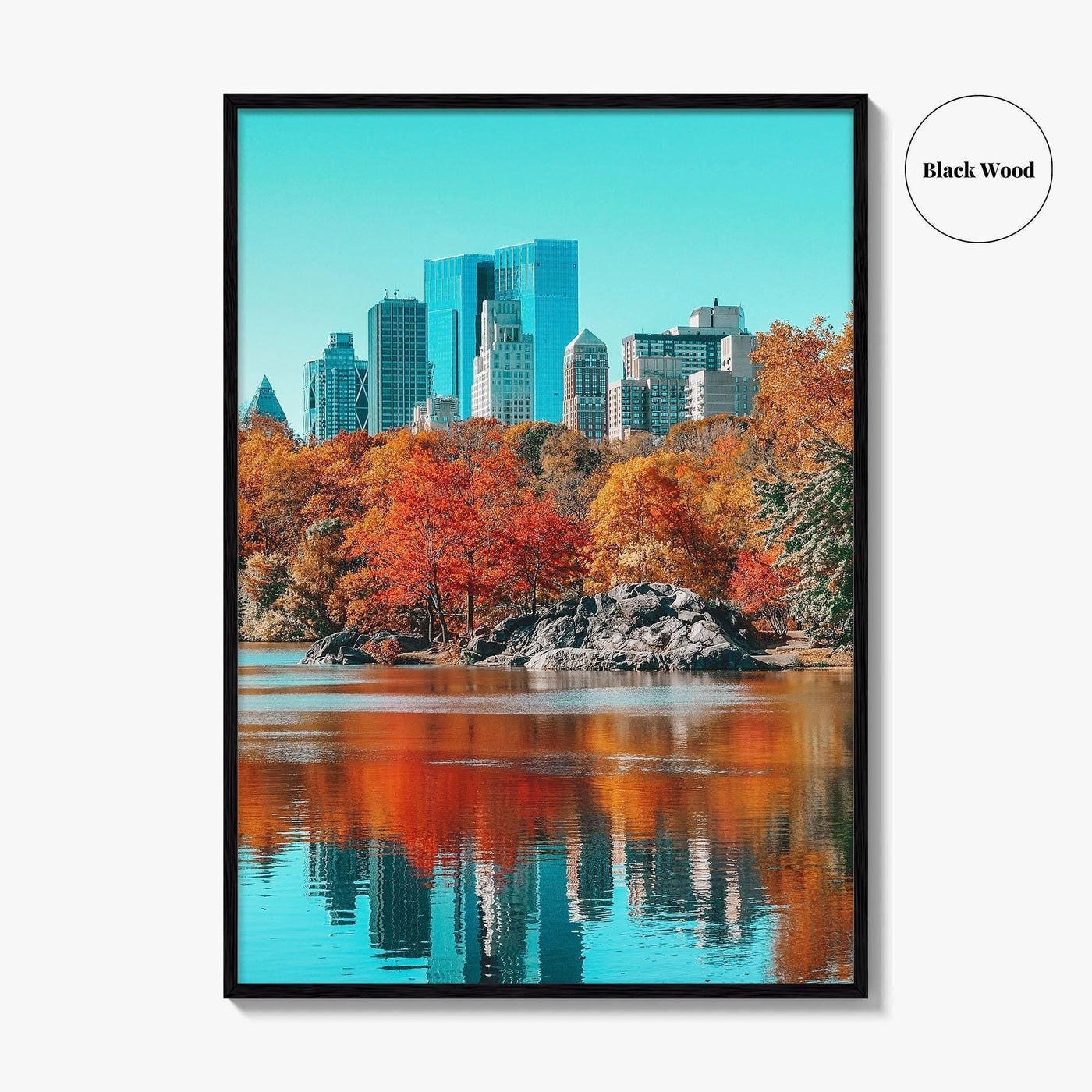 Central Park Skyline Fine Art Photo Print, NYC Reflection Poster