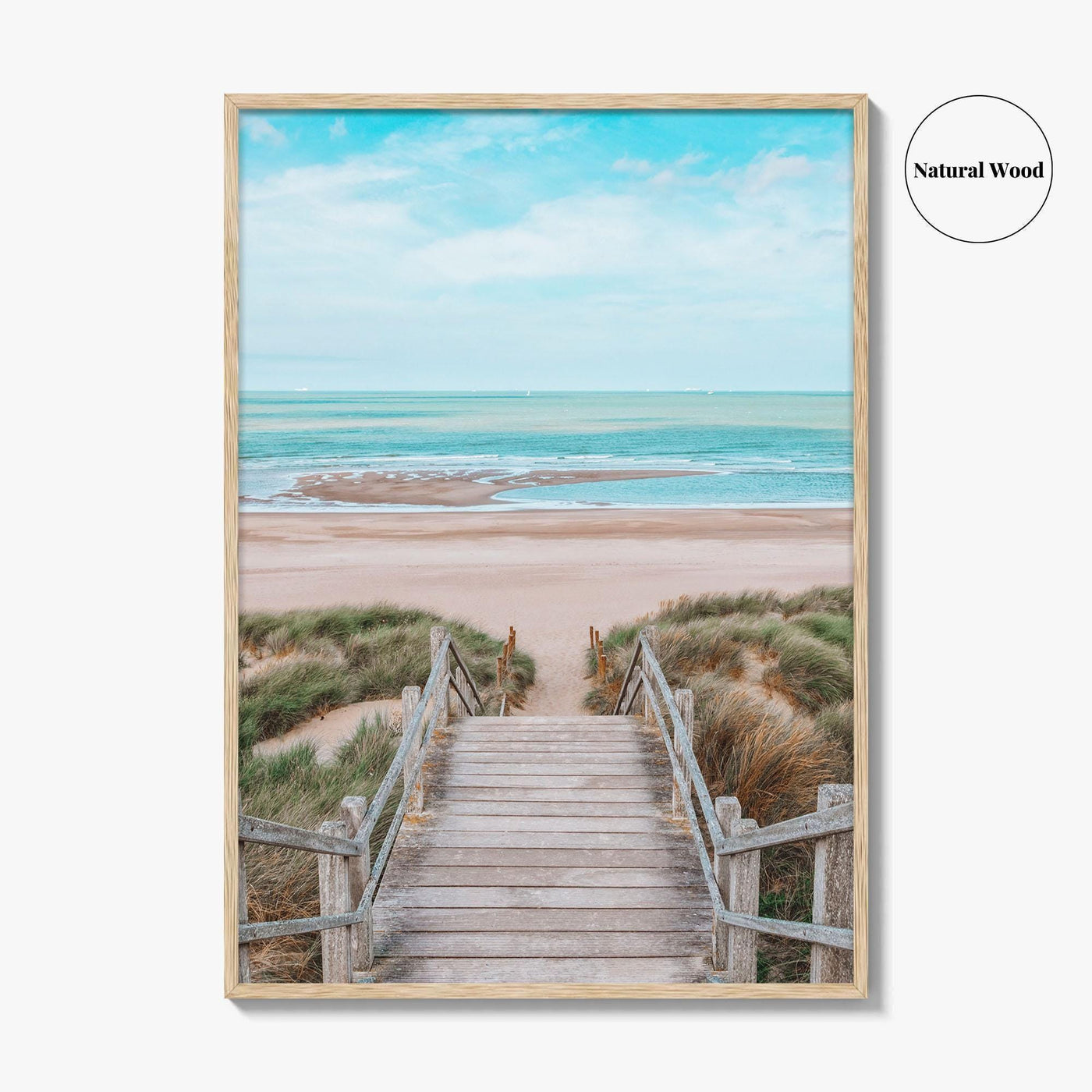 Blankenberge Fine Art Photo Print, Belgium Beach Dunes, North Sea Wall Poster