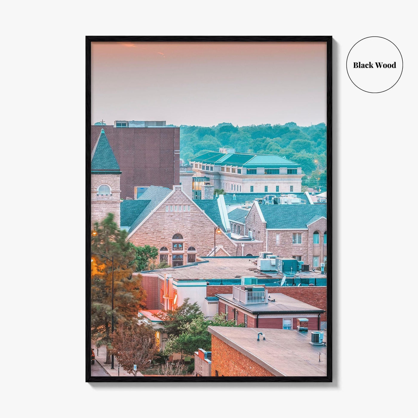 Columbia Missouri Skyline Fine Art Photo Print, Wall Decor Poster, USA