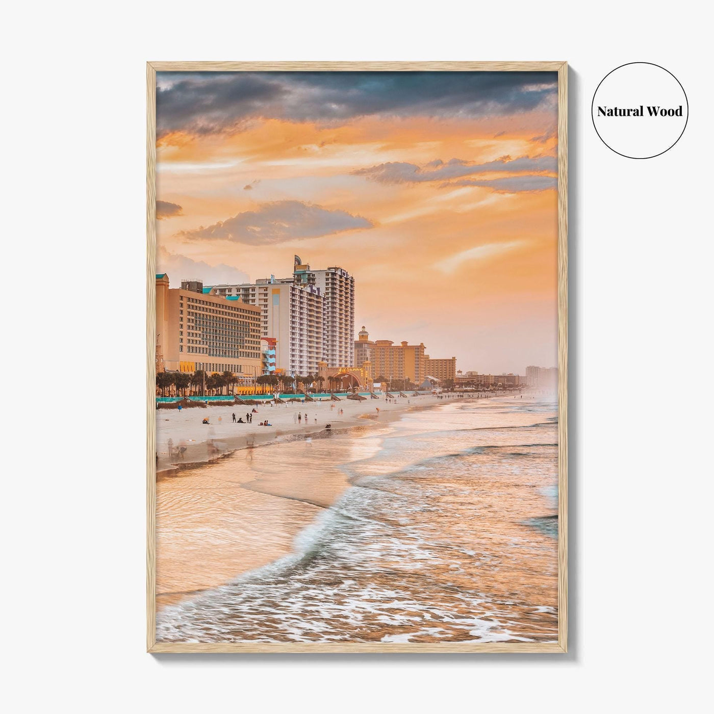 Daytona Beach Skyline Fine Art Photo Print, Beachfront, Florida USA Wall Poster