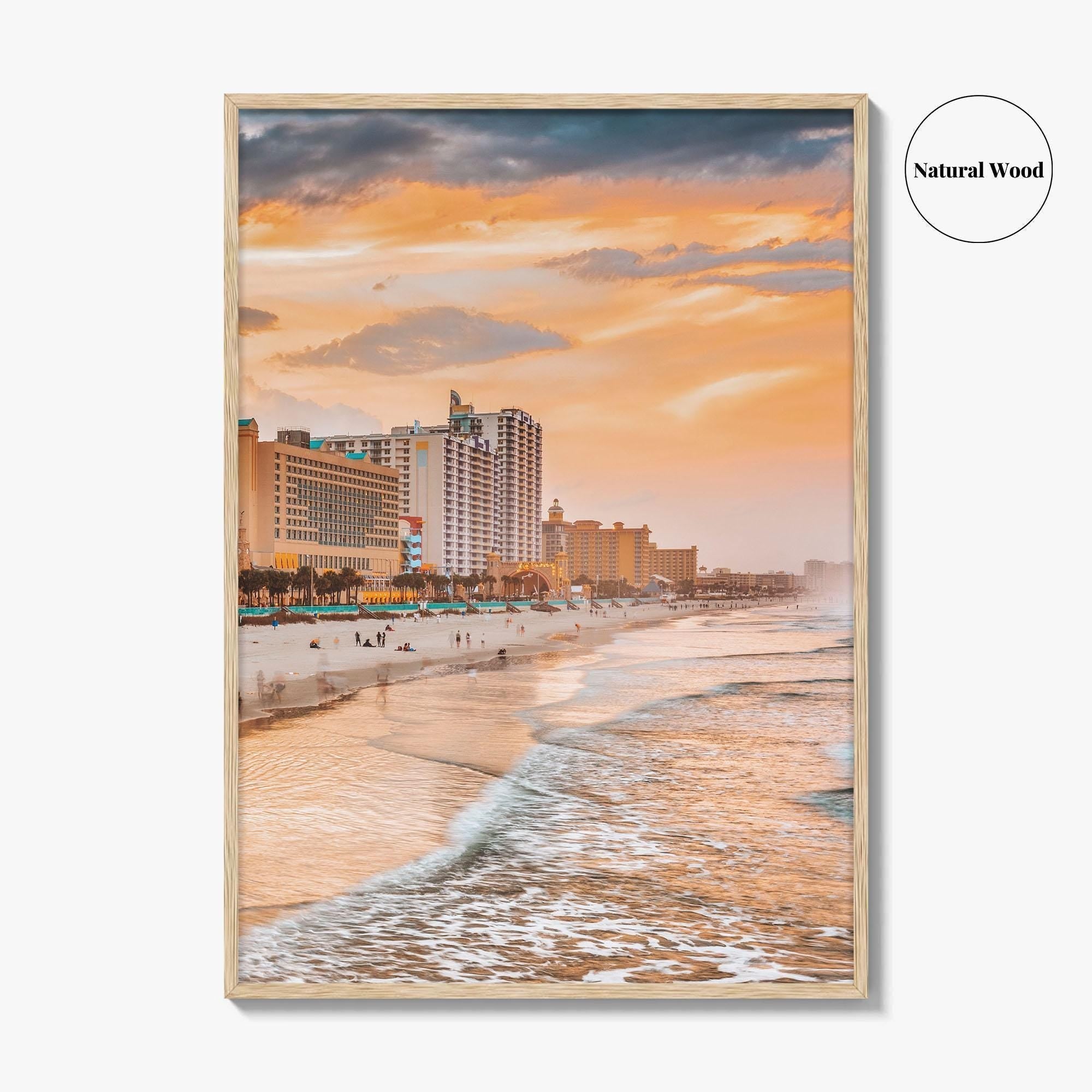 Daytona Beach Skyline Fine Art Photo Print, Beachfront, Florida USA Wall Poster