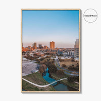 Fort Worth Skyline Fine Art Photo Print, Texas, USA, Wall Decor Poster