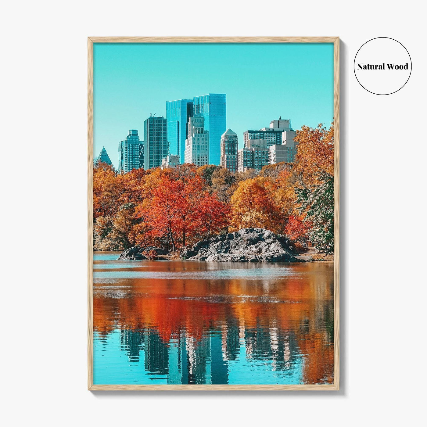 Central Park Skyline Fine Art Photo Print, NYC Reflection Poster