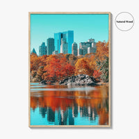 Central Park Skyline Fine Art Photo Print, NYC Reflection Poster
