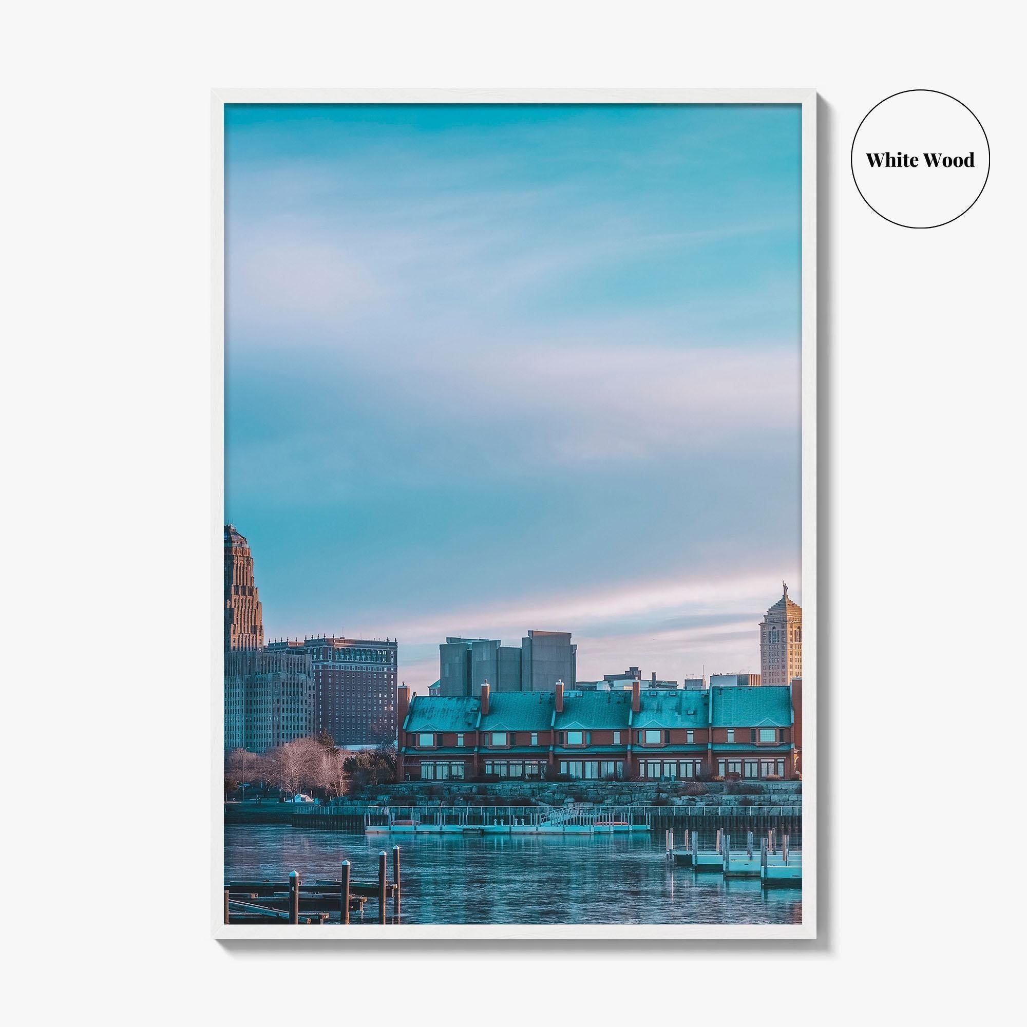 Buffalo Fine Art Photo Print, NY Poster, New York, Erie Basin Marina, USA