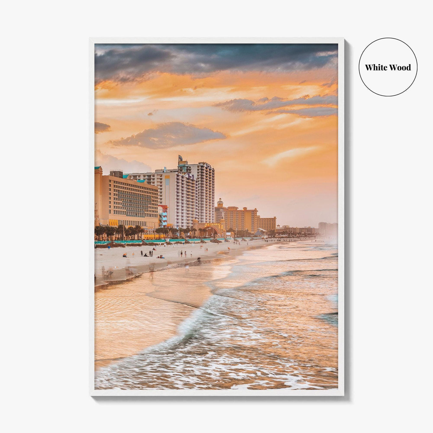 Daytona Beach Skyline Fine Art Photo Print, Beachfront, Florida USA Wall Poster