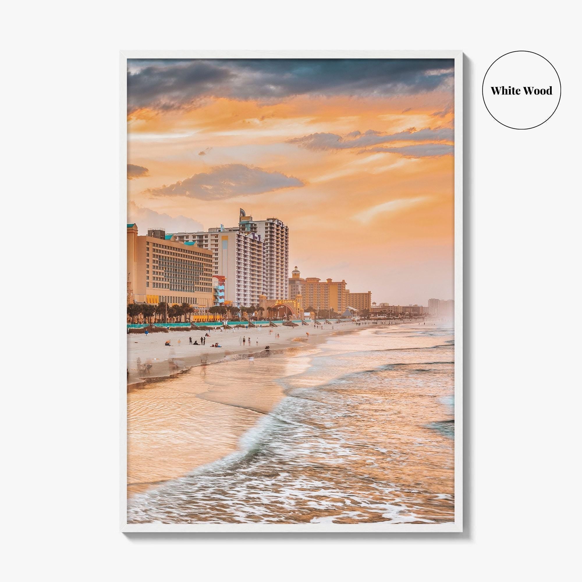 Daytona Beach Skyline Fine Art Photo Print, Beachfront, Florida USA Wall Poster