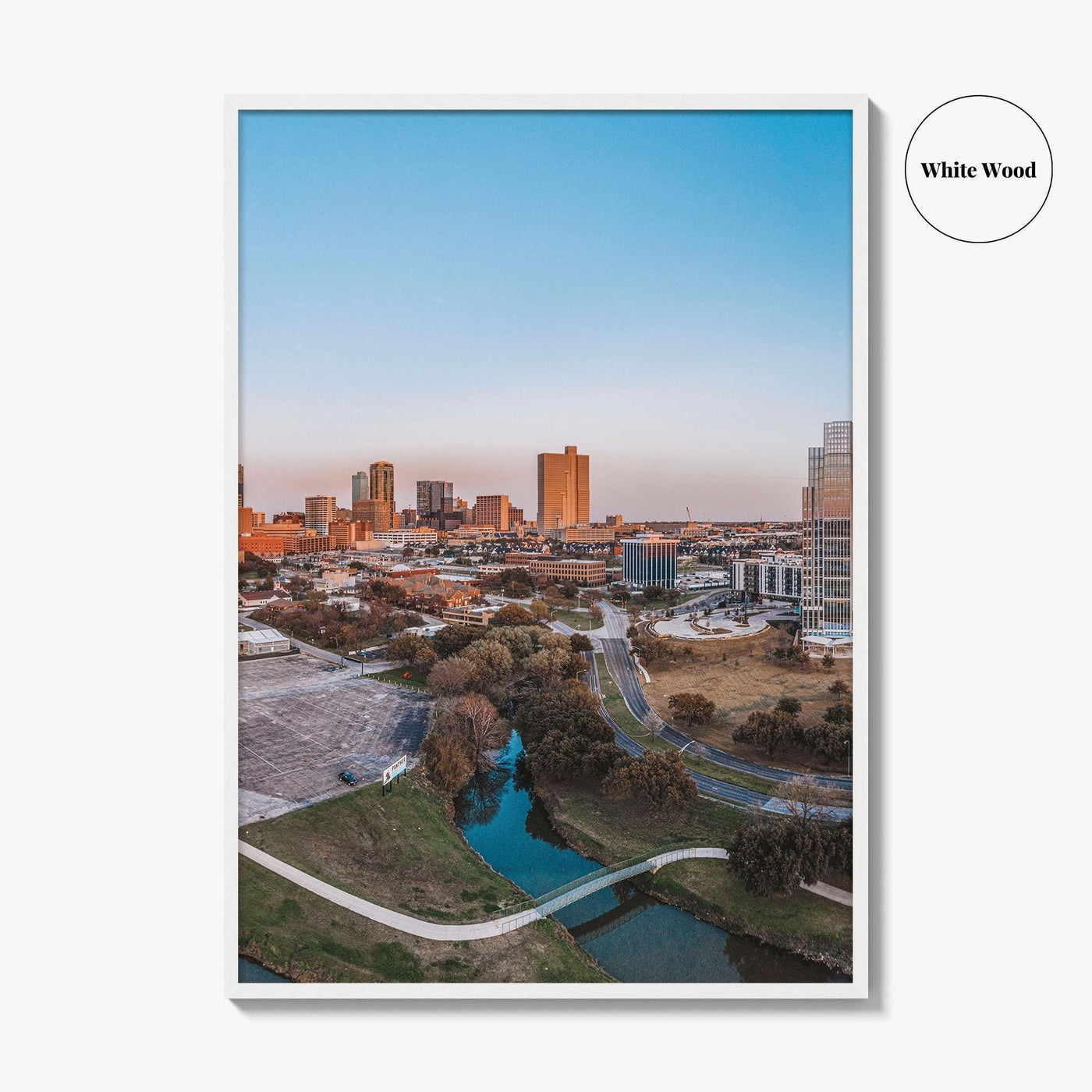 Fort Worth Skyline Fine Art Photo Print, Texas, USA, Wall Decor Poster