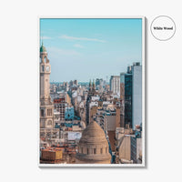 Buenos Aires Skyline Fine Art Photo Print, City Legislature Tower, Downtown Aerial, Argentina Poster