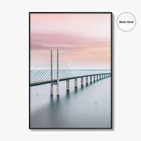 Copenhagen Fine Art Photo Print, Oresund Bridge, Malmo, Denmark, Sweden, Wall Decor Poster