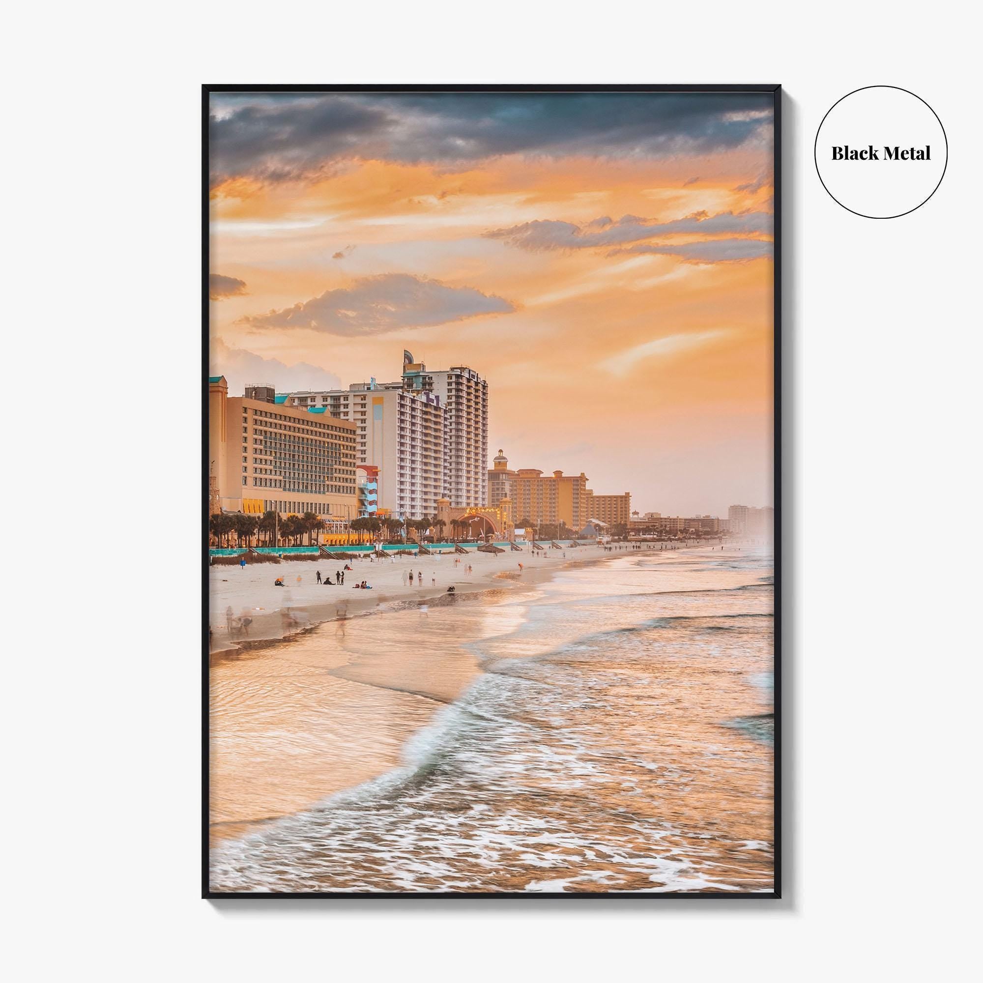 Daytona Beach Skyline Fine Art Photo Print, Beachfront, Florida USA Wall Poster