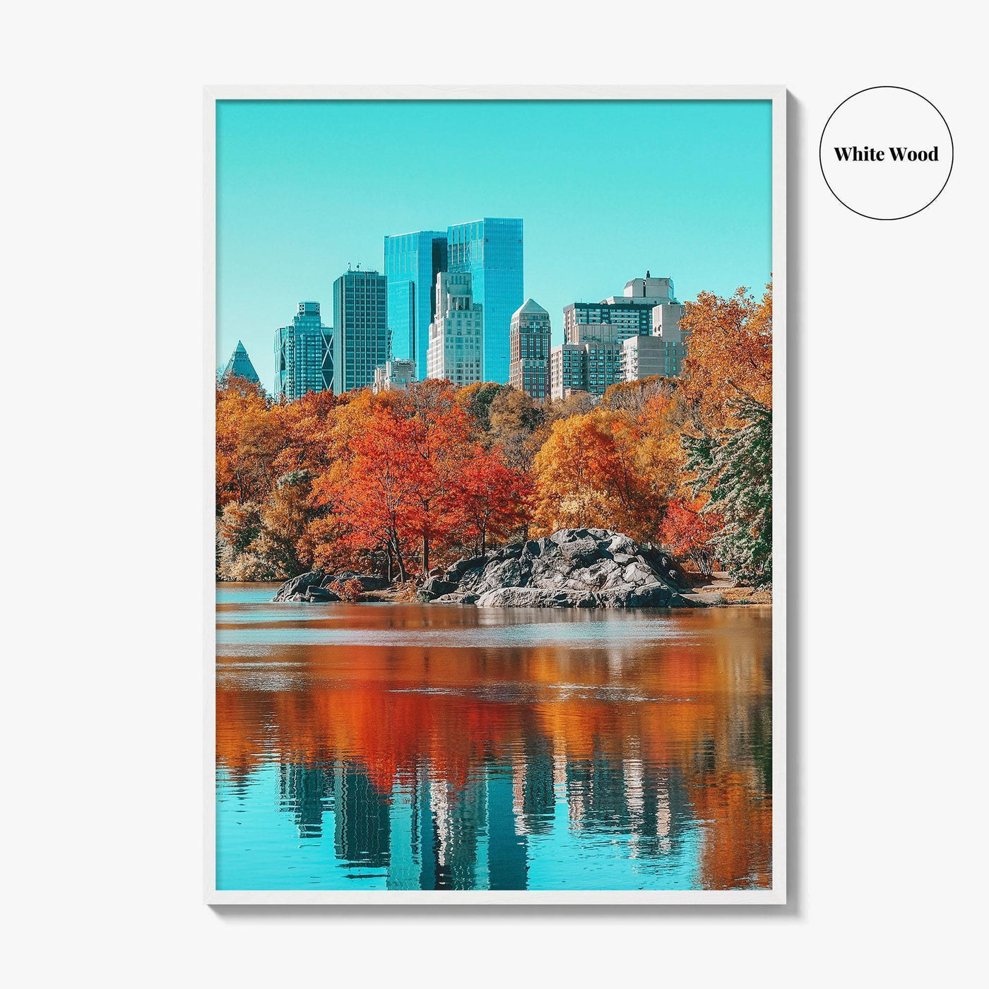 Central Park Skyline Fine Art Photo Print, NYC Reflection Poster