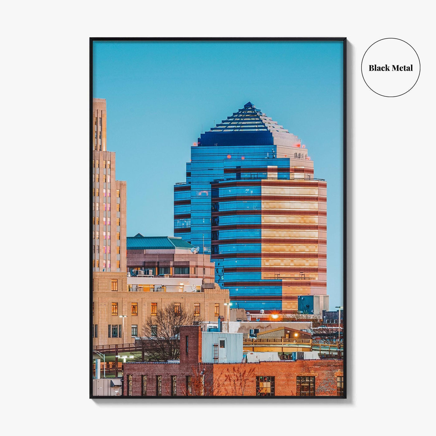 Durham Skyline Fine Art Photo Print, NC, North Carolina USA Wall Decor Poster