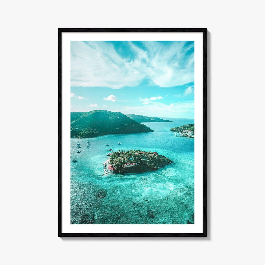 British Virgin Islands Fine Art Photo Print, Aerial BVI Wall Poster, Caribbean, Tortola