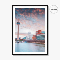 Dusseldorf Fine Art Photo Print, Rheinturm, Rhine, North Rhine-Westphalia, Germany Wall Art Poster