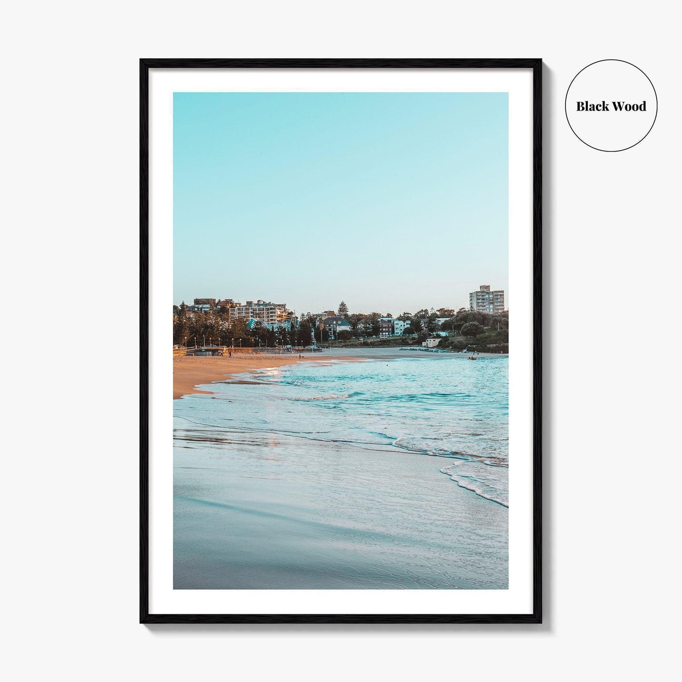 Coogee Beach Fine Art Photo Print, Sydney NSW Australia, Blue Sky Poster
