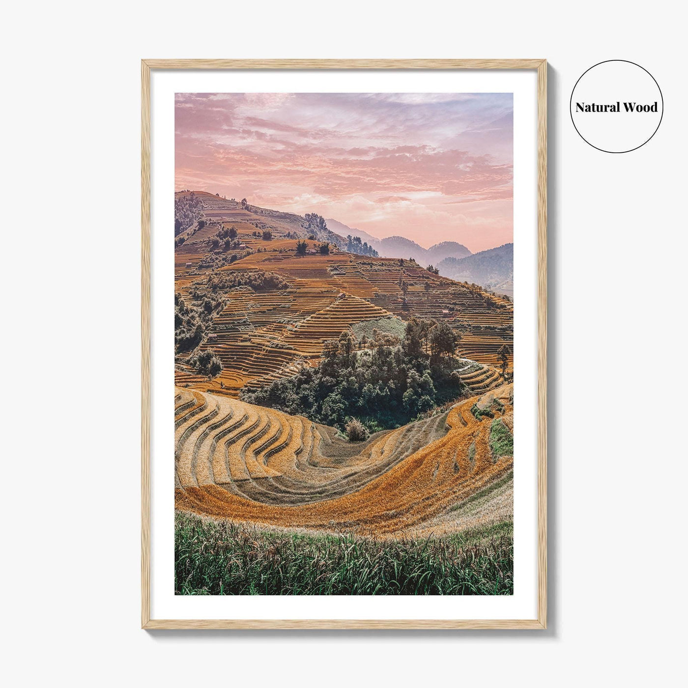Mu Cang Chai Fine Art Photo Print, Yen Bai Vietnam Rice Terraces Wall Poster