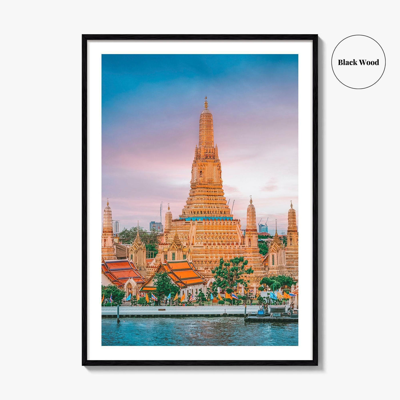 Bangkok Fine Art Photo Print, Wat Arun Temple, Chao Phraya River, Thailand Wall Poster