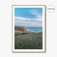 Bodega Bay Yellow Fine Art Photo Print, Sonoma Coast California Poster, Cliff Wall Decor