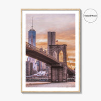 Brooklyn Bridge Skyline Fine Art Photo Print, NYC, World Trade Center, New York Poster