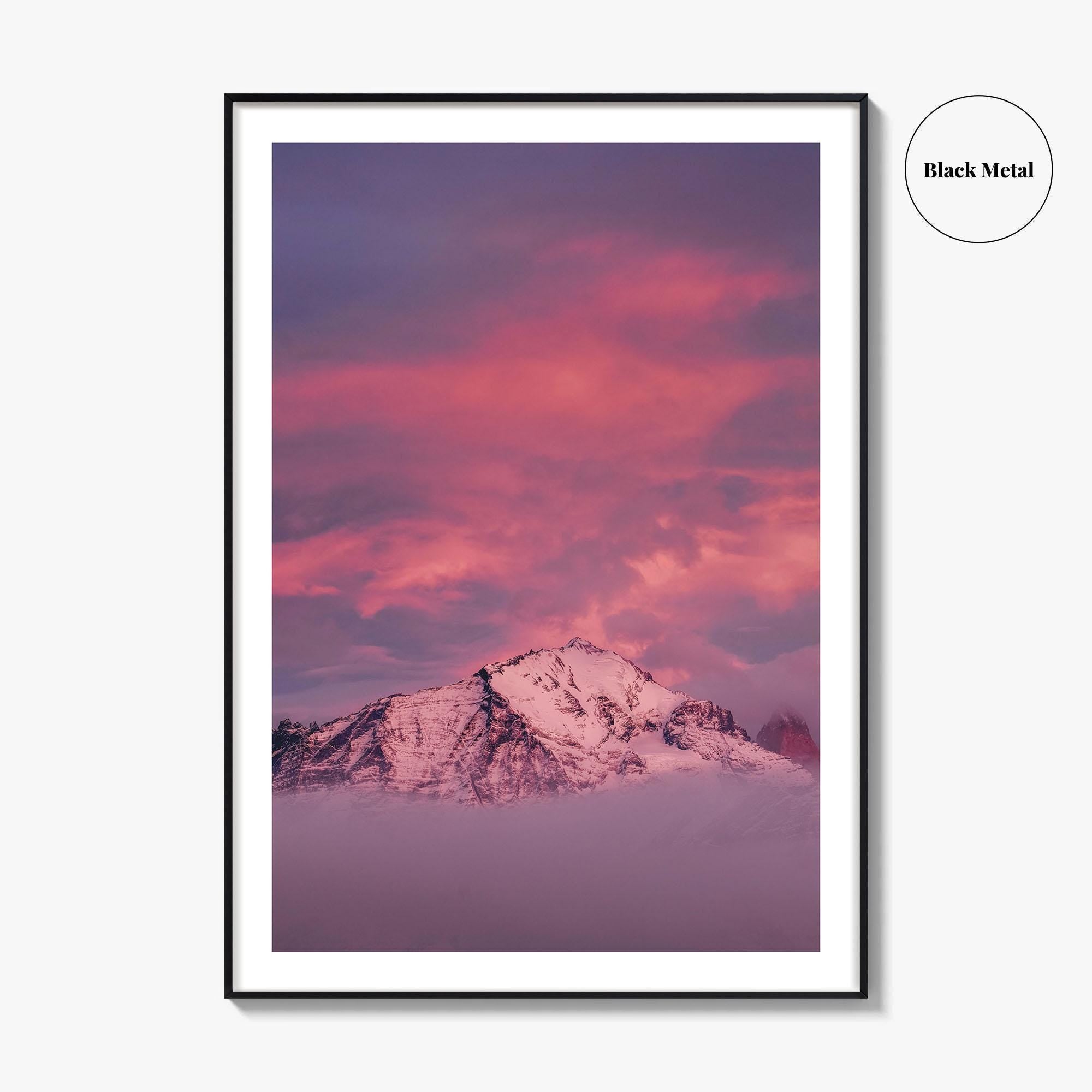 Torres Del Paine Pink Blue Fine Art Photo Print, Lago Nordenskjold Chile Landscape Poster
