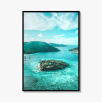 British Virgin Islands Fine Art Photo Print, Aerial BVI Wall Poster, Caribbean, Tortola