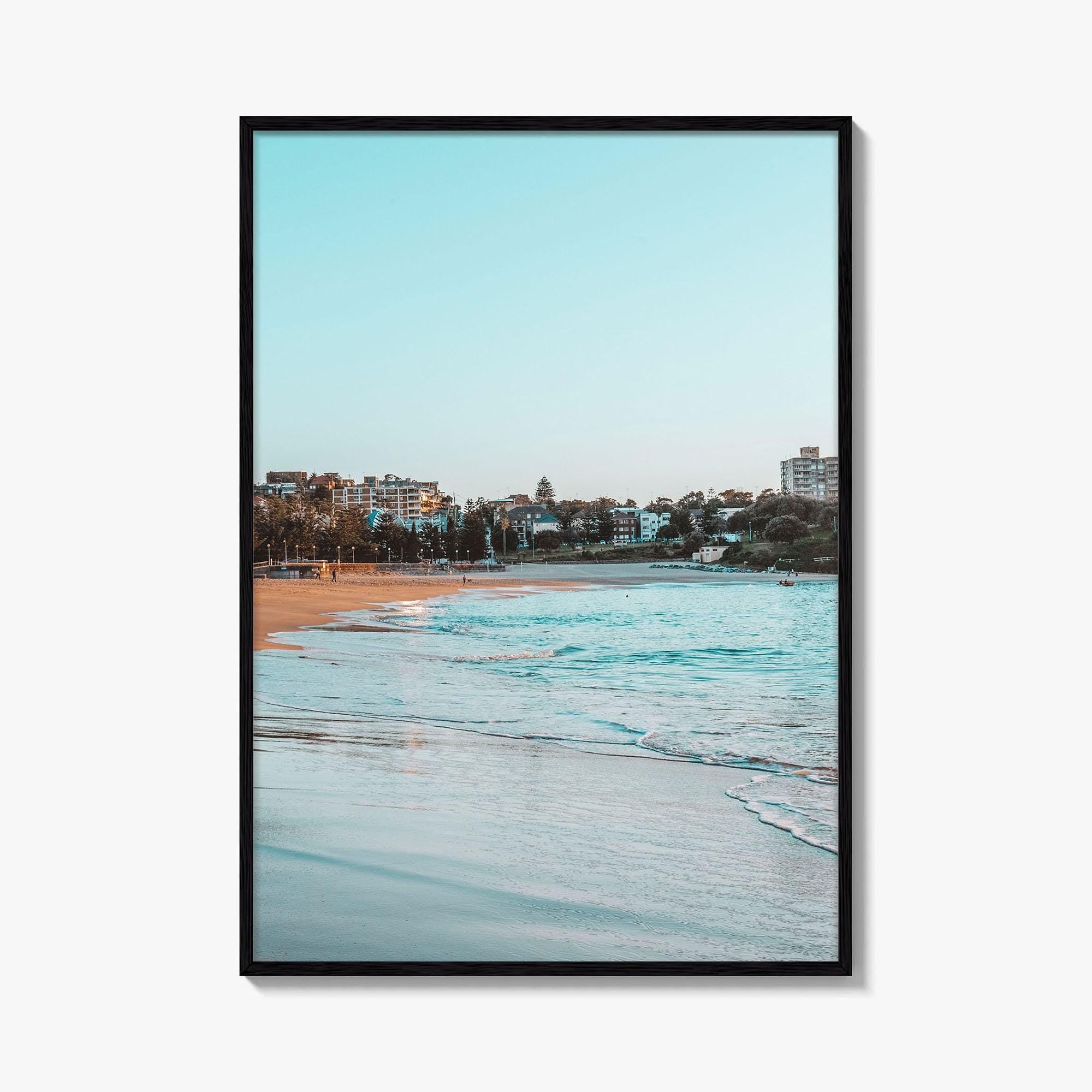 Coogee Beach Fine Art Photo Print, Sydney NSW Australia, Blue Sky Poster