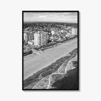 Jacksonville Beach Black and White Fine Art Photo Print, Florida USA, Atlantic Coast, Poster