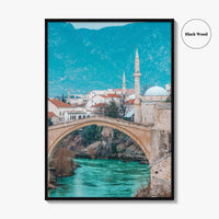 Mostar Fine Art Photo Print, Stari Most Old Bridge, Neretva River, Bosnia Herzegovina