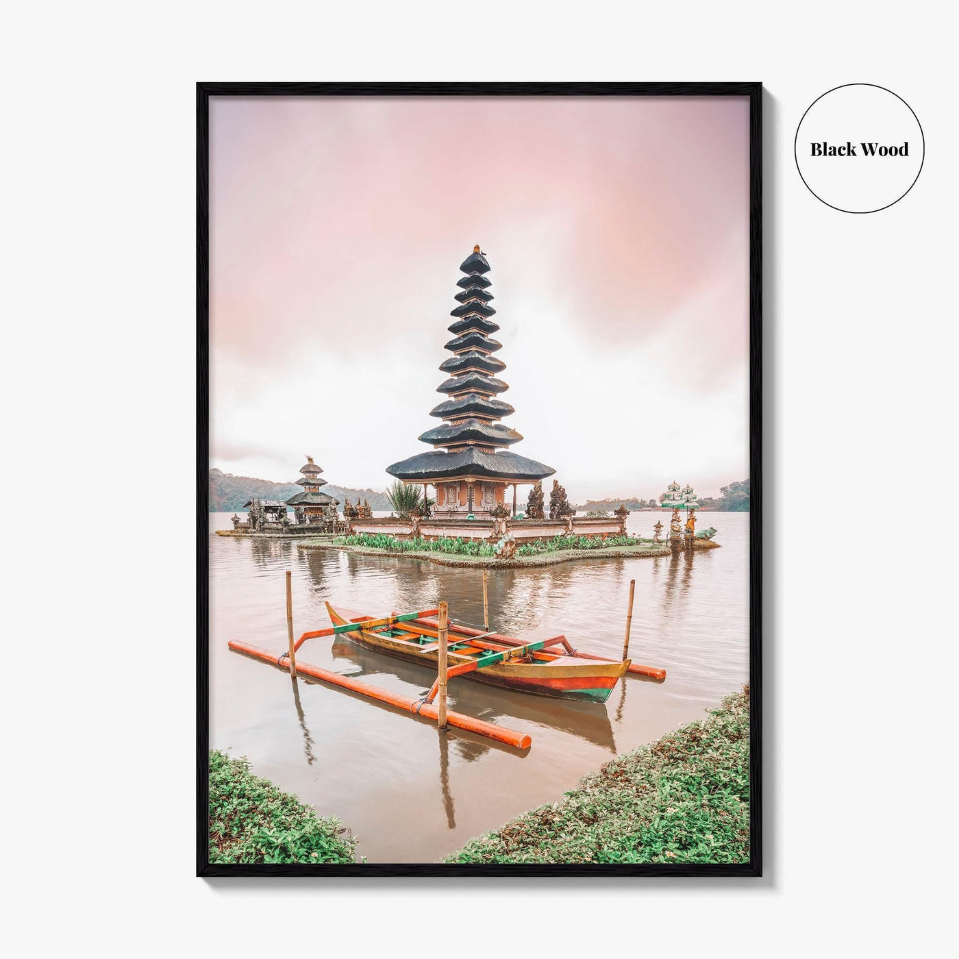 Bali Fine Art Photo Print, Lake Bratan, Pura Ulun Danu Bratan Temple, Indonesia Poster