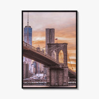 Brooklyn Bridge Skyline Fine Art Photo Print, NYC, World Trade Center, New York Poster