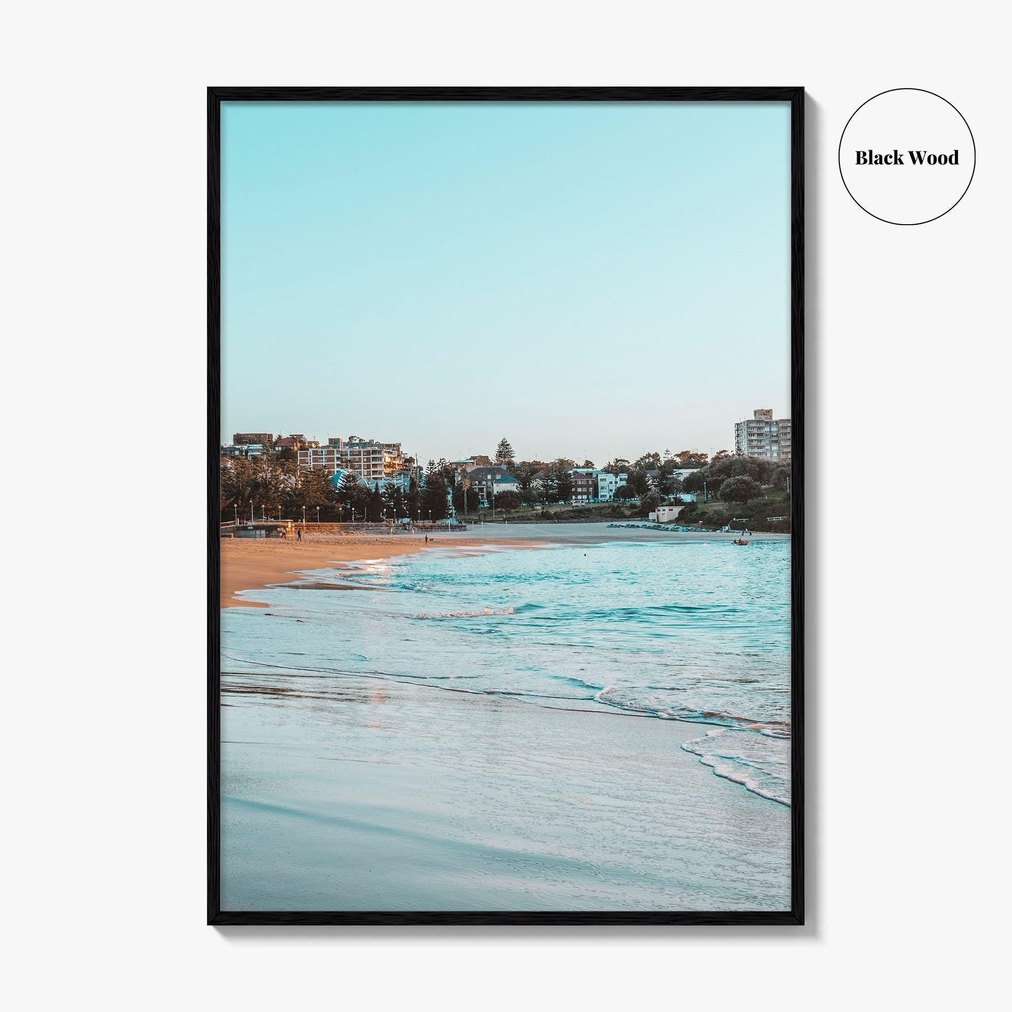 Coogee Beach Fine Art Photo Print, Sydney NSW Australia, Blue Sky Poster