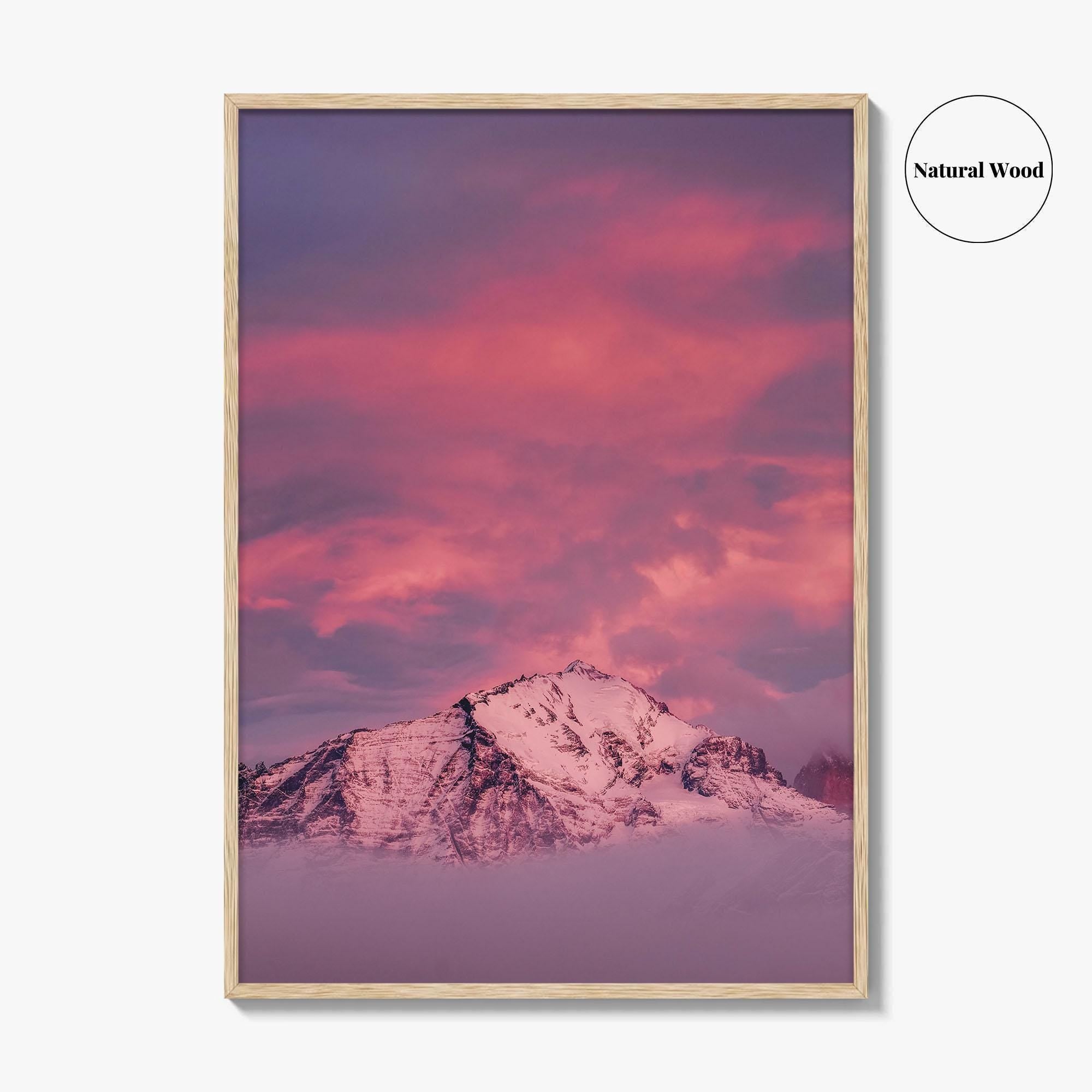 Torres Del Paine Pink Blue Fine Art Photo Print, Lago Nordenskjold Chile Landscape Poster