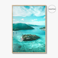 British Virgin Islands Fine Art Photo Print, Aerial BVI Wall Poster, Caribbean, Tortola
