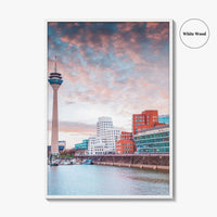Dusseldorf Fine Art Photo Print, Rheinturm, Rhine, North Rhine-Westphalia, Germany Wall Art Poster