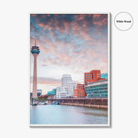 Dusseldorf Fine Art Photo Print, Rheinturm, Rhine, North Rhine-Westphalia, Germany Wall Art Poster