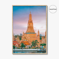 Bangkok Fine Art Photo Print, Wat Arun Temple, Chao Phraya River, Thailand Wall Poster