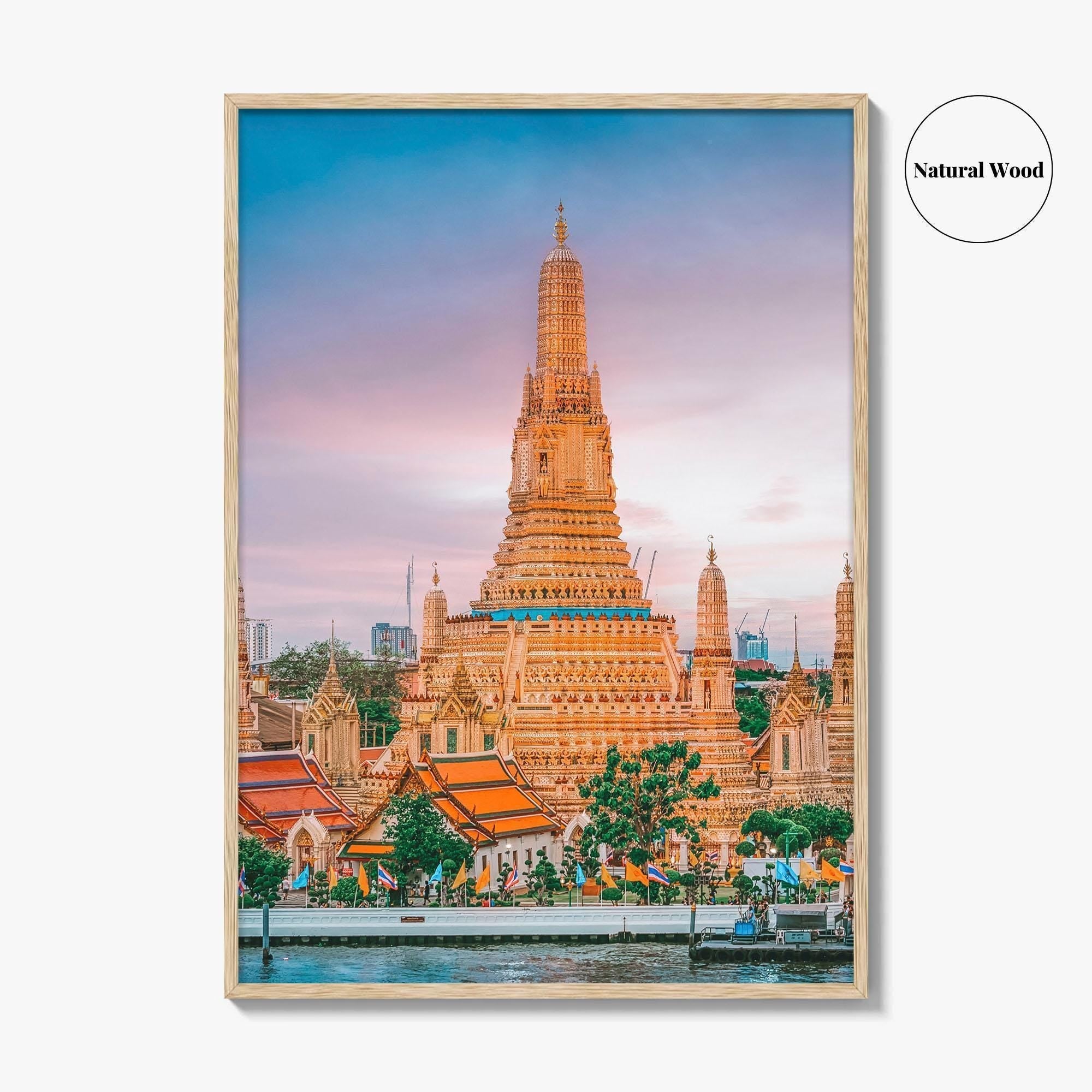 Bangkok Fine Art Photo Print, Wat Arun Temple, Chao Phraya River, Thailand Wall Poster