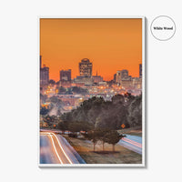 Columbia South Carolina Skyline Fine Art Photo Print, Downtown Poster USA