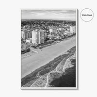 Jacksonville Beach Black and White Fine Art Photo Print, Florida USA, Atlantic Coast, Poster