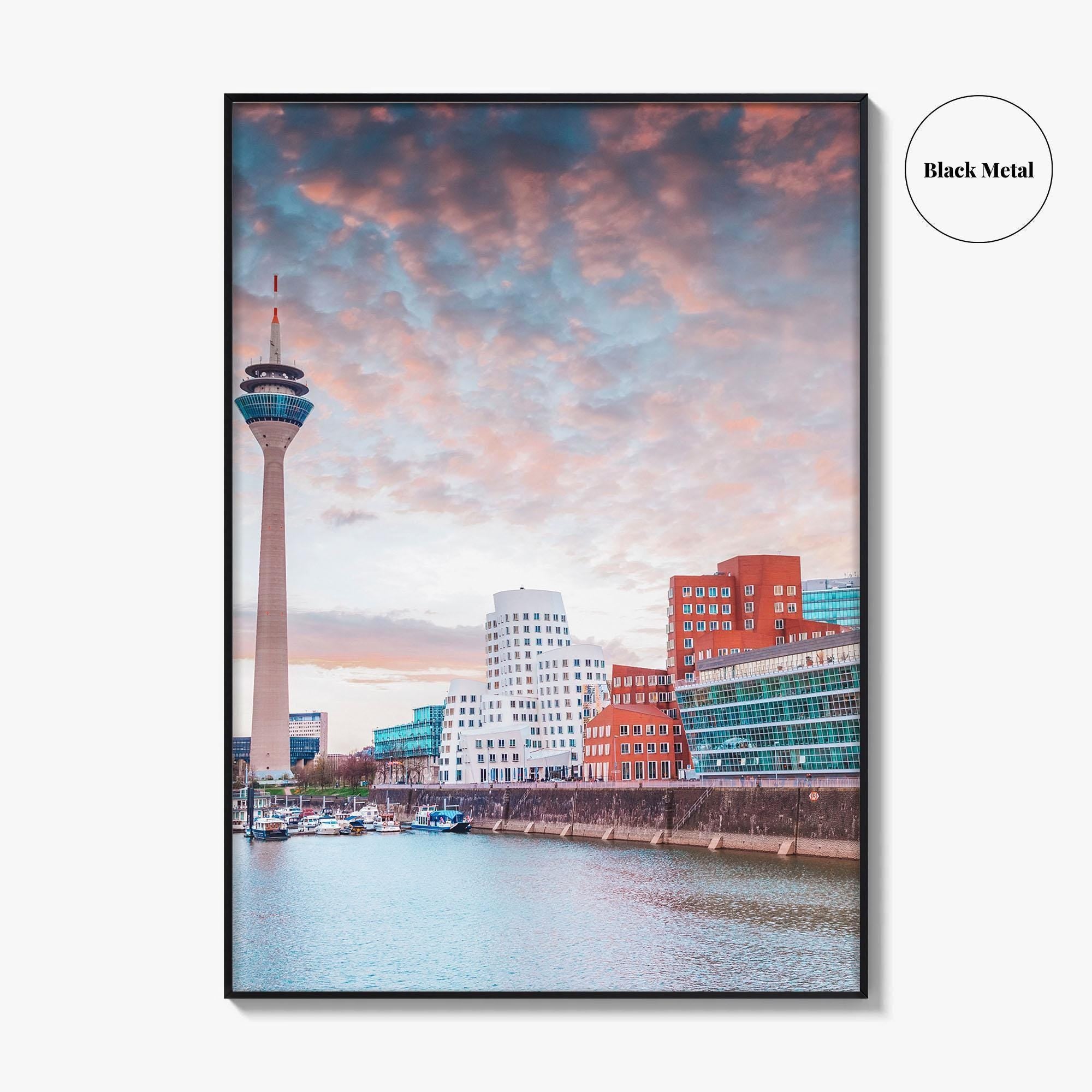 Dusseldorf Fine Art Photo Print, Rheinturm, Rhine, North Rhine-Westphalia, Germany Wall Art Poster