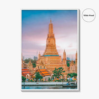 Bangkok Fine Art Photo Print, Wat Arun Temple, Chao Phraya River, Thailand Wall Poster