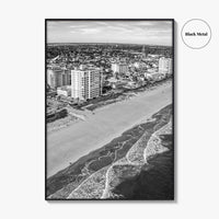 Jacksonville Beach Black and White Fine Art Photo Print, Florida USA, Atlantic Coast, Poster