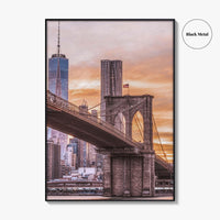 Brooklyn Bridge Skyline Fine Art Photo Print, NYC, World Trade Center, New York Poster