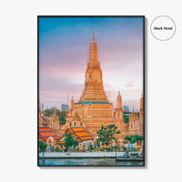 Bangkok Fine Art Photo Print, Wat Arun Temple, Chao Phraya River, Thailand Wall Poster