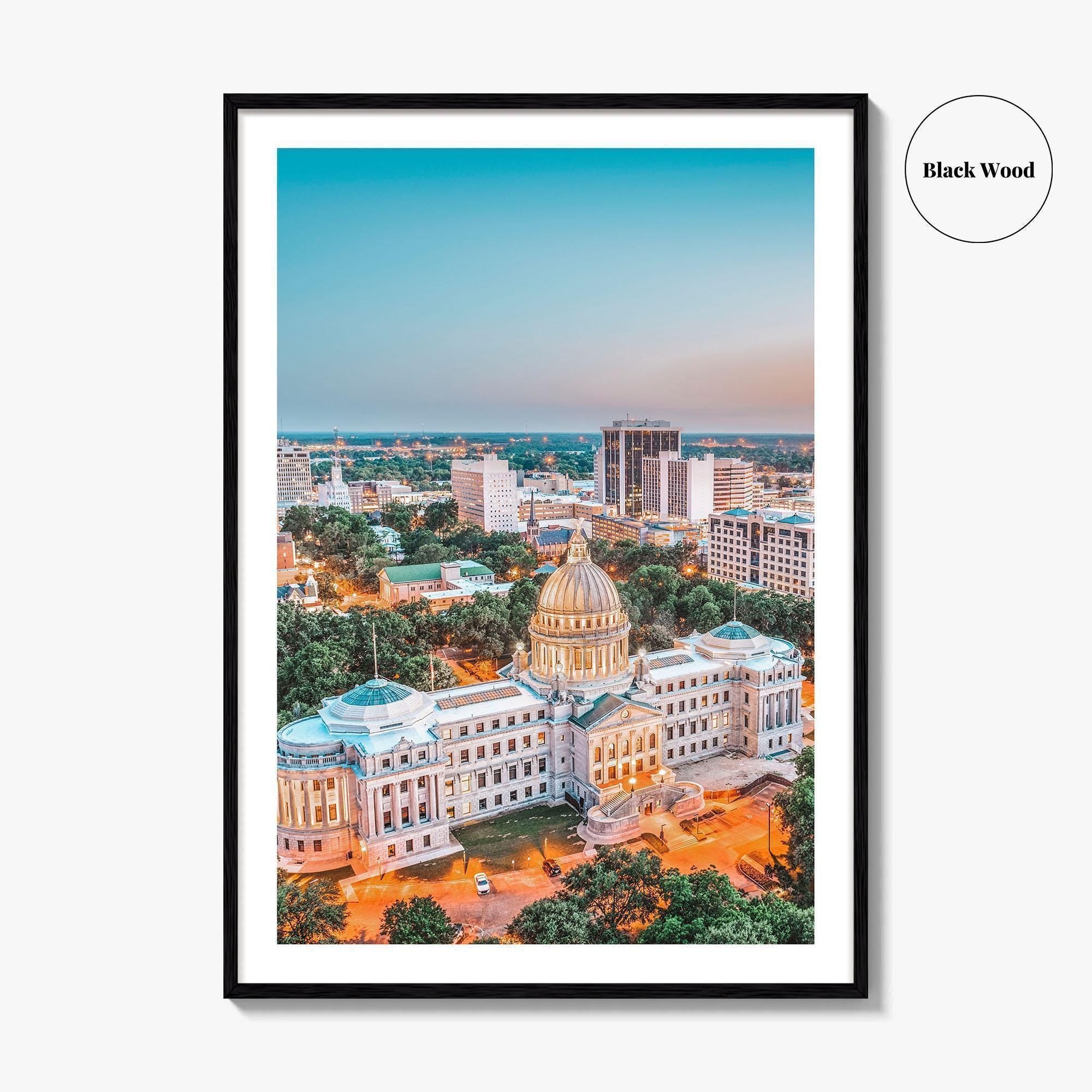 Jackson Mississippi Fine Art Photo Print, Wall Art Poster, USA