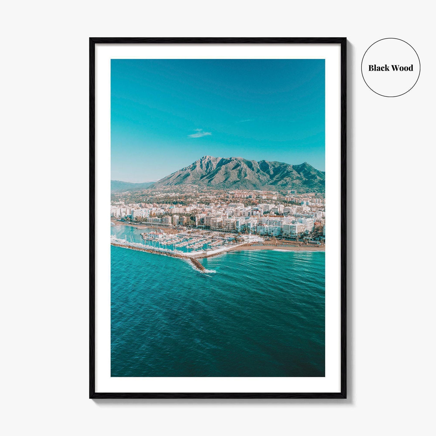 Marbella Fine Art Photo Print, Aerial Panorama, Costa Del Sol, Spain Wall Decor Poster