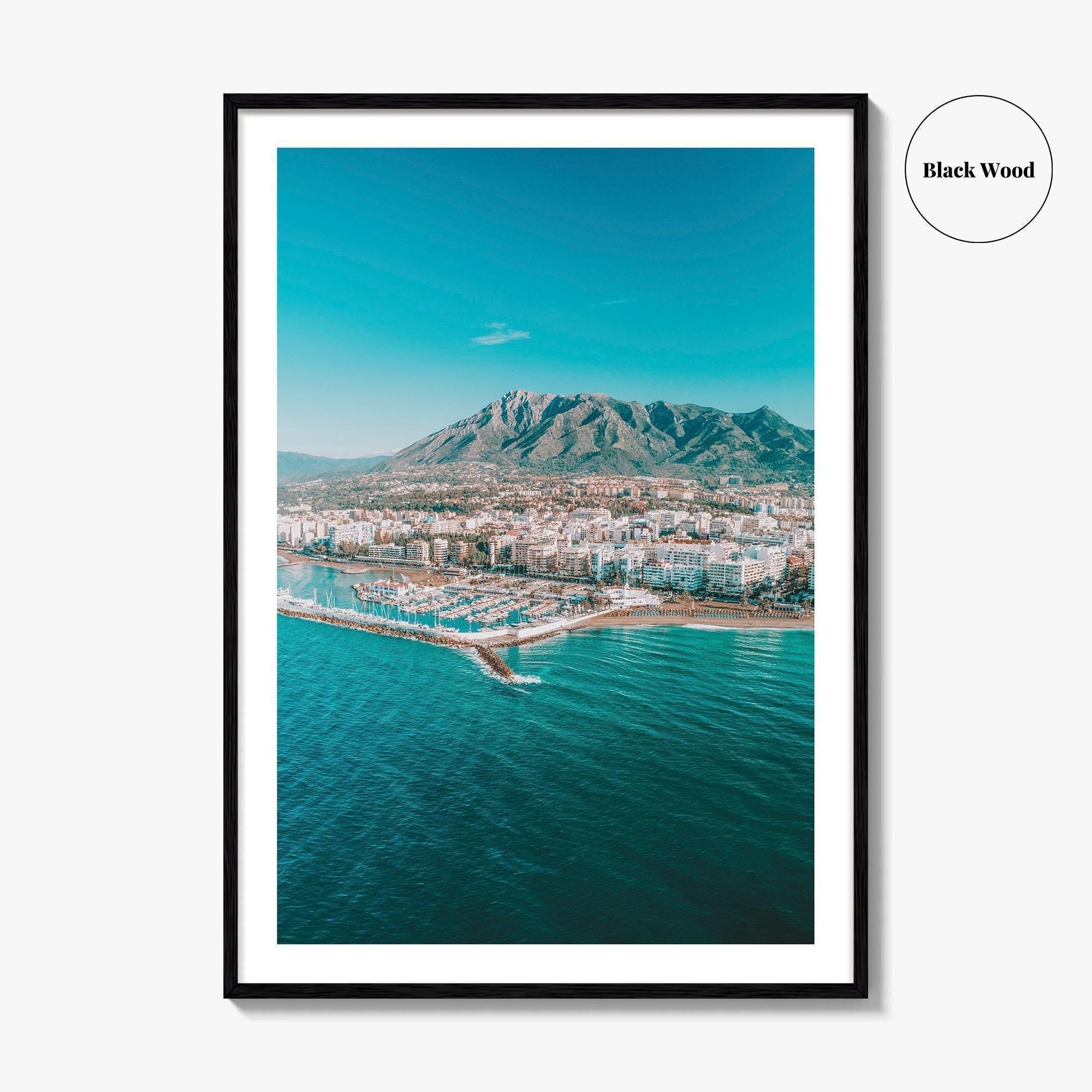 Marbella Fine Art Photo Print, Aerial Panorama, Costa Del Sol, Spain Wall Decor Poster