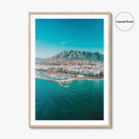 Marbella Fine Art Photo Print, Aerial Panorama, Costa Del Sol, Spain Wall Decor Poster